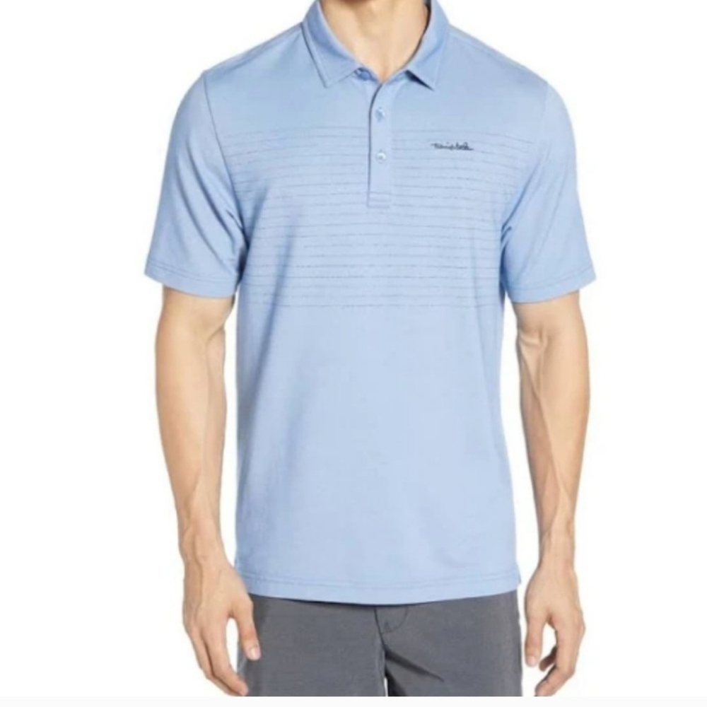TRAVIS MATHEW JADEYLADY BABY CHEST PENCIL STRIPE SHIRT Large